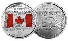 2015 🇨🇦 CANADA 50th Anniversary of Canadian Flag 25c QUARTER Coin Set 🍁BU🍁 picture