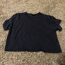 Uniqlo Men’s Black Solid Crew Neck Short Sleeve T-Shirt Size M Regular picture