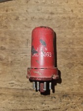 VINTAGE RCA JAN-CRC 5693 6SJ7 RED METAL MILITARY VACUUM TUBE TEST FANTASTIC picture