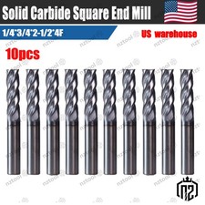 10Pcs 4 Flute 1/4
