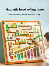 Children's Magnetic Maze Walking Ball Concentration Training Logic Educational picture