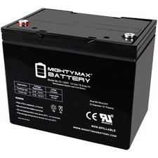 Mighty Max 12V 75Ah Internal Thread Battery Replaces Quickie P300-P210-P320 picture