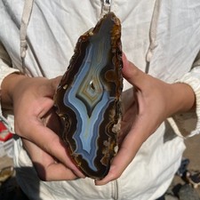 3.1lb Natural Lace Banded stripe Agate Quartz Crystal Rough mineral specimen picture