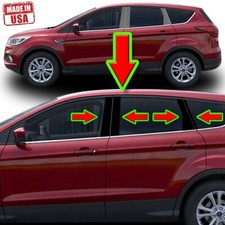 Black Pillar Trim for Ford Escape 13-19 (+Keyless) 8pc Set Door Post picture