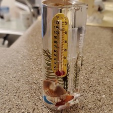 VTG VENICE FLORIDA Thermometer Shaker Souvenir SEASHELLS 3.75