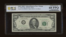 DBR 1969-C $100 FRN Chicago Fr. 2166-G Superb Gem PCGS-B 68 PPQ Ser # G13108583A picture