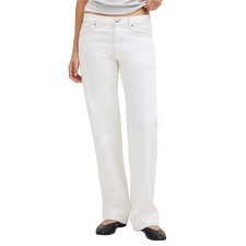 Madewell Low-Rise Loose Jean Tile White Straight Leg Denim NWT $148 24 picture