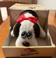 MINT 1985 Vintage Tonka Pound Puppies Newborn (White/Black Spots) picture