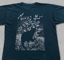 Reprint 1990 Early Mazzy Star Cat T-shirt Basic Black Men Women S-5XL picture