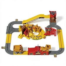 Construction Truck Track Set Mining Playset Dump Truck Excavator Crane Toy Kids picture