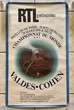 Vintage (1976) Boxing Poster Rodrigo Valdes vs Nessim Max Cohen • 18.5”x 30.5” picture