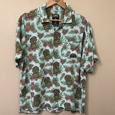Super Massive Men’s Tropical Tiki Hawaii Shirt Short Sleeve Vacation Beach Sz L picture