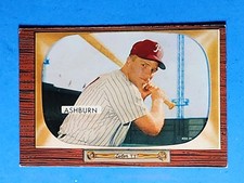 1955 BOWMAN BASEBALL #130 RICHIE ASHBURN VG wrinkle on back HOF picture