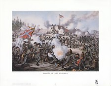 Civil War 1863 Assault on Fort Sanders by Kurz and Allison  26x19 1/2 picture