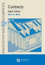 Examples & Explanations for Contracts - Paperback, by Brian A. Blum - Very Good picture