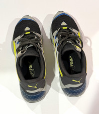 PUMA Men's Low Top Lace-Up Athletic Sneakers US 11 Black/Gray/Yellow/Blue picture