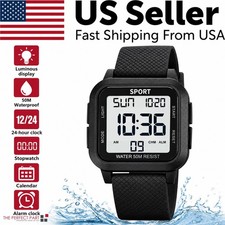 Waterproof Digital Sports Watch Men Military Tactical LED Backlight Wristwatch picture