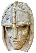 Sutton Hoo Anglo Saxon Plaster Head Mask Bust Art Relief Sculpture Vtg Canada picture