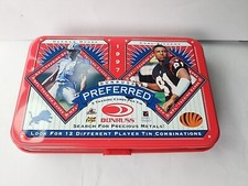 Vintage Donruss Preferred Football Card Tin Herman Moore Carl Pickens 1997 picture