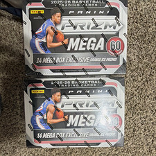 Panini 2025-26 Prizm Mega Basketball 2 Mega Boxes 60 Cards Orange Ice Prizms picture