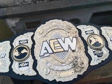 AEW World Heavyweight Wrestling Championship Title Replica Belt Dual Layer picture