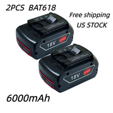 2PCS 6Ah 18V Battery For Bosch Drill Drivers & Hammer Drill Drivers GSR18V US# picture