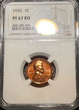 1955-P NGC PF 67 RD LINCOLN 1C picture