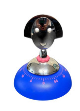 Vintage Alessi Anna Timer by Alessandro Medini Blue 1999 Kitchen Whimsy picture
