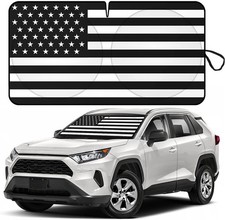 For 2001-2026 Toyota Highlander US Flag Car Windshield Sun Shade UV Block Cover picture