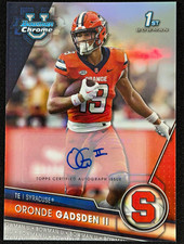 Topps 2023 Bowman U Chrome Oronde Gadsden II 1st Refractor Auto /499 #162 picture