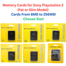 PS2 Memory Card for Sony PlayStation 2 Slim / Fat Game Console - Choose Size picture
