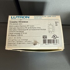 Lutron Caséta Wireless PD-6ANS-WH White RF On/Off Multi-Location Rocker Switch picture