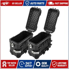 Pair 36L Hard Side Storage Case Motorcycle Tour Trunk Saddlebag Panniers Black picture