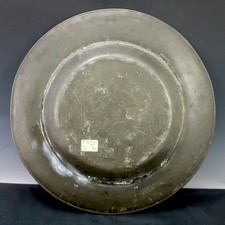Early Pewter Charger 18th Century as is picture