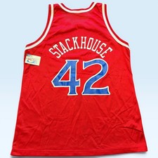 Vintage Philadelphia 76ers Jersey Mens 48 NBA Basketball Stackhouse Champion 90s picture