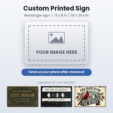 Custom Photo 2D Metal Tin Sign 12x8in Personalized Your Own Image Wall Decor picture