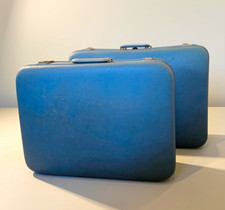 American Voyager New York True Vintage 1960s Blue Hard Vinyl Locking (2) picture