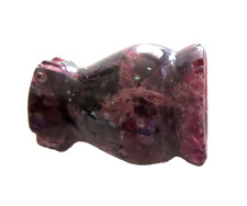 CHINESE MANDARIN Necklace RUBY MATRIX Carved Break BEAD Antique QING 56.5ct picture