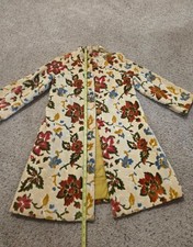Vintage 1940s Hand Sewn Floral Velvet Coat – Size Small picture