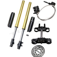 45/48mm Front Fork & Triple Clamp Disc Brake Kit CRF KLX 110cc 125 140 Pit bike picture