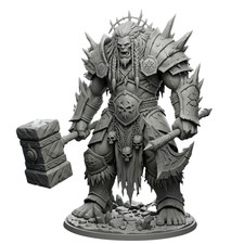 Frost Giant Resin Mini D&D 3D Printed Futuristic Fantasy TTRPG Miniature 100mm picture