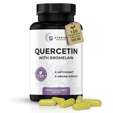 Quercetin with Bromelain 1000mg per Serving, 120 Vegetarian Capsules picture