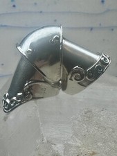 Vintage Sterling Silver Hinged Full Finger Armor Shield Ring Size 8.75 9 23g picture