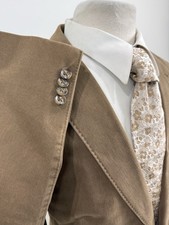 Kroon Men’s Beige Stitch Lapel Cotton Stretch Sport Coat Blazer Jacket Size 44 L picture