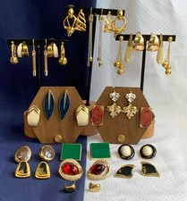 Vtg Earring Lot Napier Monet Jewelry Group Enamel Rhinestone Costume Jewelry picture