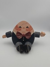 Vintage Folk Art Wooden Humpty Dumpty Figure Block Primitive Handmade Décor picture