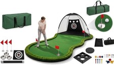 Huge 5X12 Size Golf Putting Green  Practice Putting Mat w/ NET COMBO picture