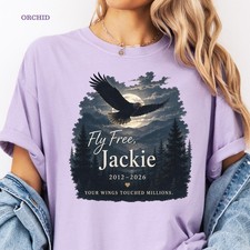 Jackie Bald Eagle Memorial Shirt, 2012-2026 Eagle Tribute Tee, Fly Free Jackie picture