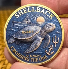 U.S. NAVY CHALLENGE COIN-SHELLBACK-TURTLE 