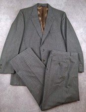 Vintage Pinstripe Suit 42R Pants 38 Cricketeer Gray Multicolor Stripe Made USA picture